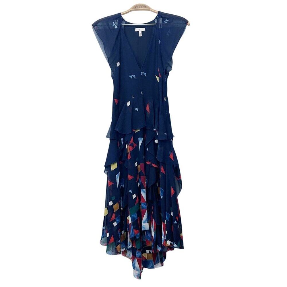JOIE Kiersten Printed Silk Dress 0